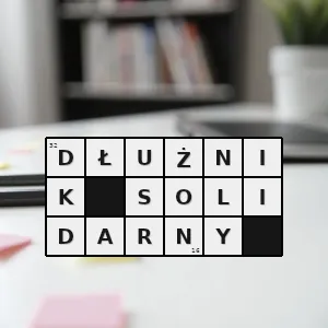 Hasło krzyżówkowe dłużnik który ponosi odpowiedzialność za całość długu zaciągniętego wspólnie przez kilka osób - dłużnik solidarny – rozwiązanie, synonimy, podpowiedzi i definicje krzyżówkowe